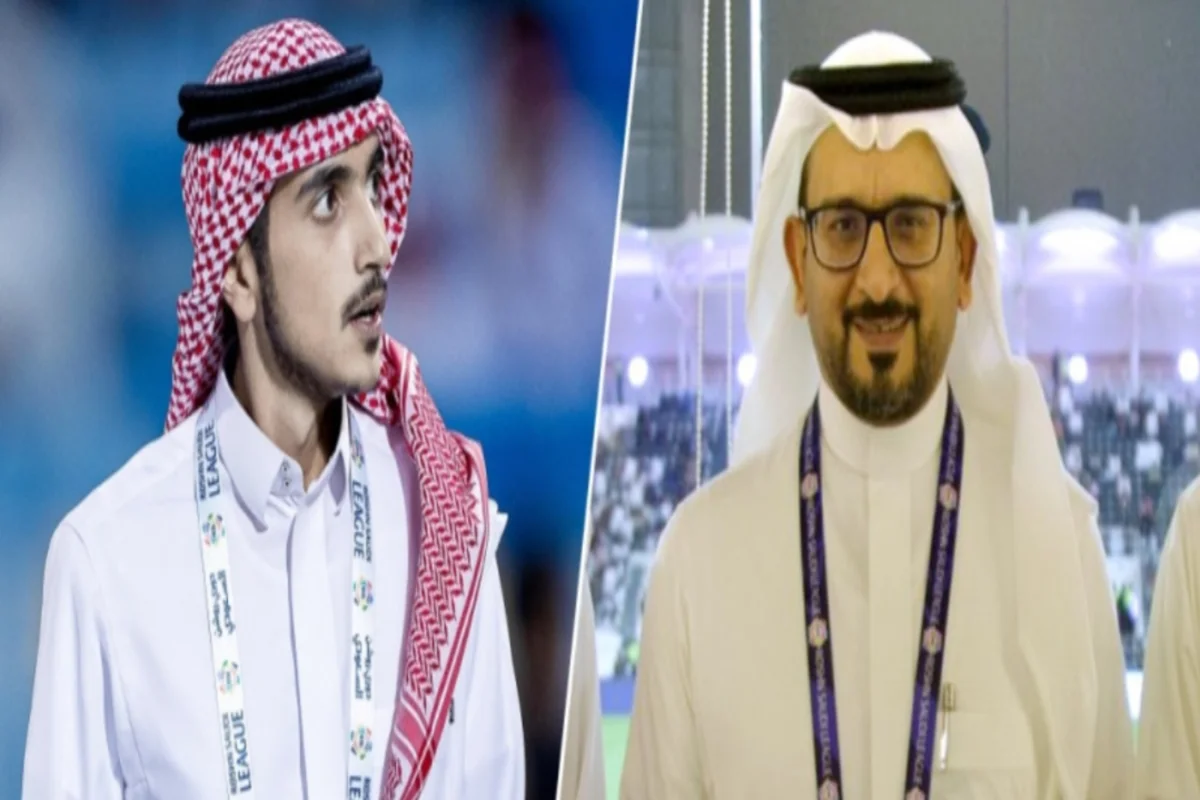 محمد الناصر نائب رئيس نادي الشباب ومحمد المنجم رئيس النادي