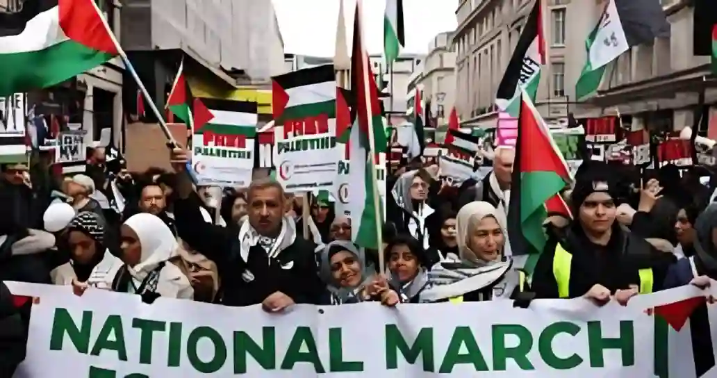 احتجاجات أوروبا تطالب بمقاطعة إسرائيل